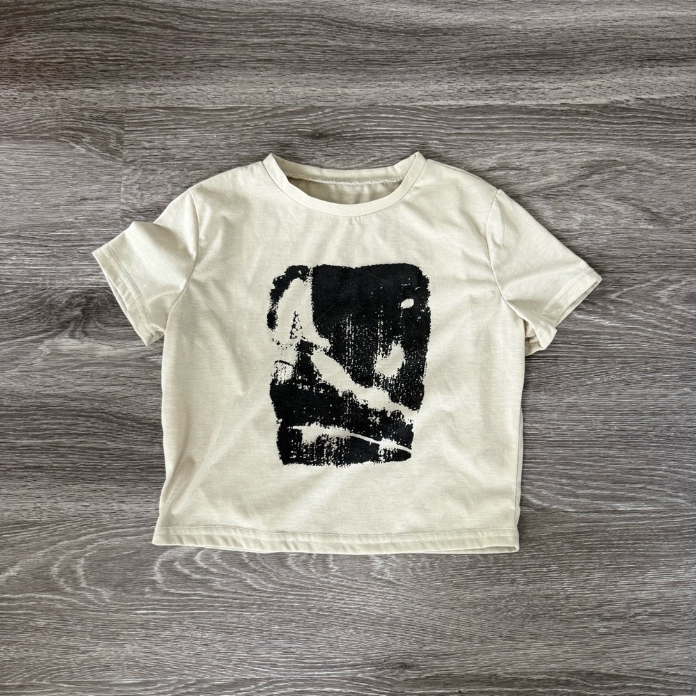 Kids Cream Graphic T-Shirt